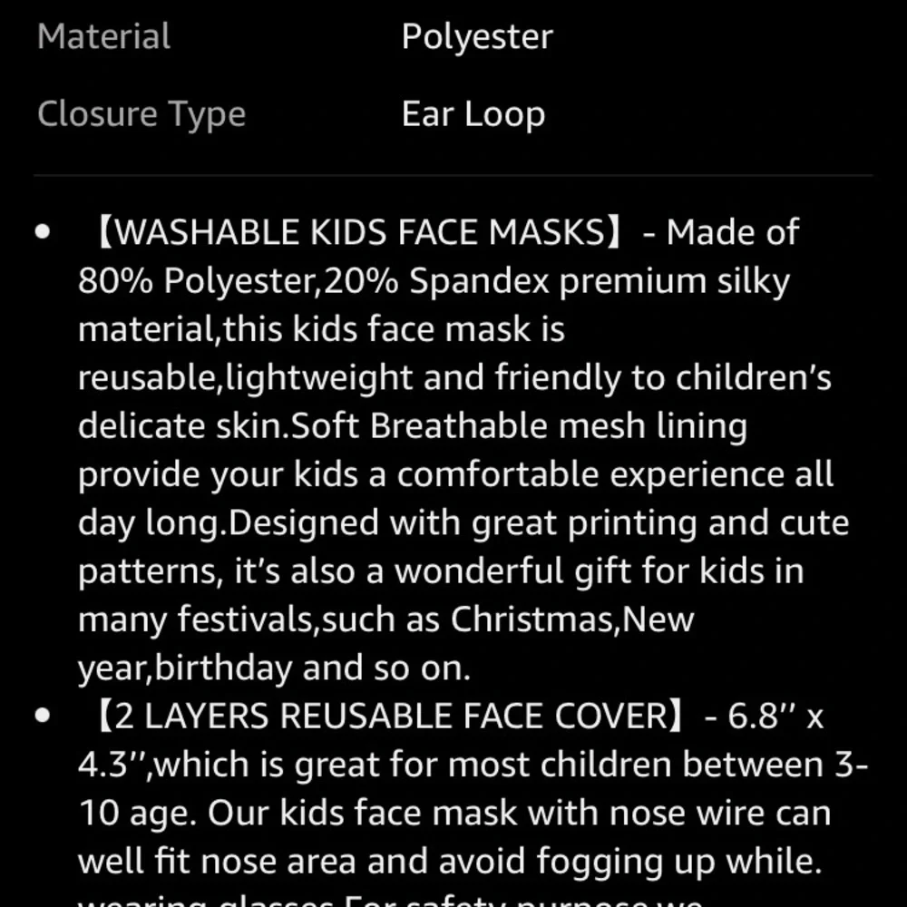 NWT Kids 6pcs Gamer Reusable Washable Breathable children mama set
